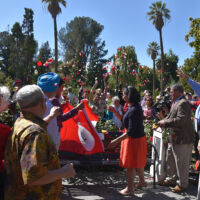 Unveiling of Cesar & Helen Chavez bench, CA State Capitol 2016