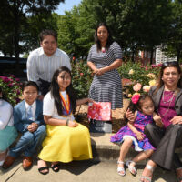 Winner & Family-Atlanta 2018 Family gathered around a new plaque