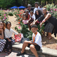 Atlanta Winner Family gathered around a new plaque