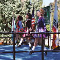 International Day of Peace Irish Dancers 2004 Irish dancers in national costumes dancing the national dance