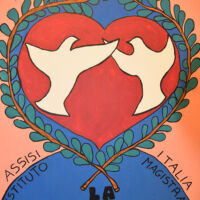 Italy 1991 Asisi The world peace two white doves dancing