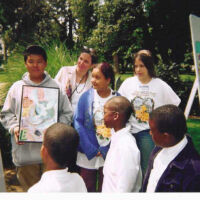 State Capitol Children presenting their artwork