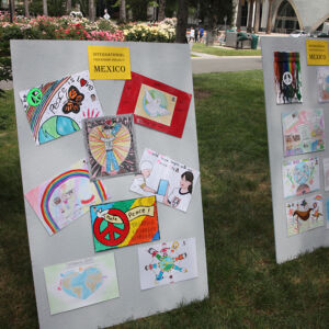 Internationa Friendship Program Mexico Two art board with art attached
