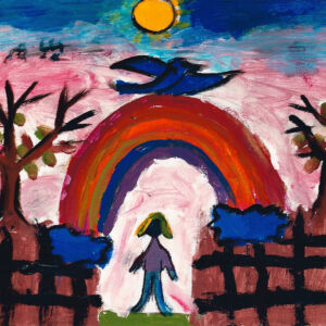 International Friendship Program Wahat al-Salam - Neve Shalom School Child's drawing: a girl under a rainbow